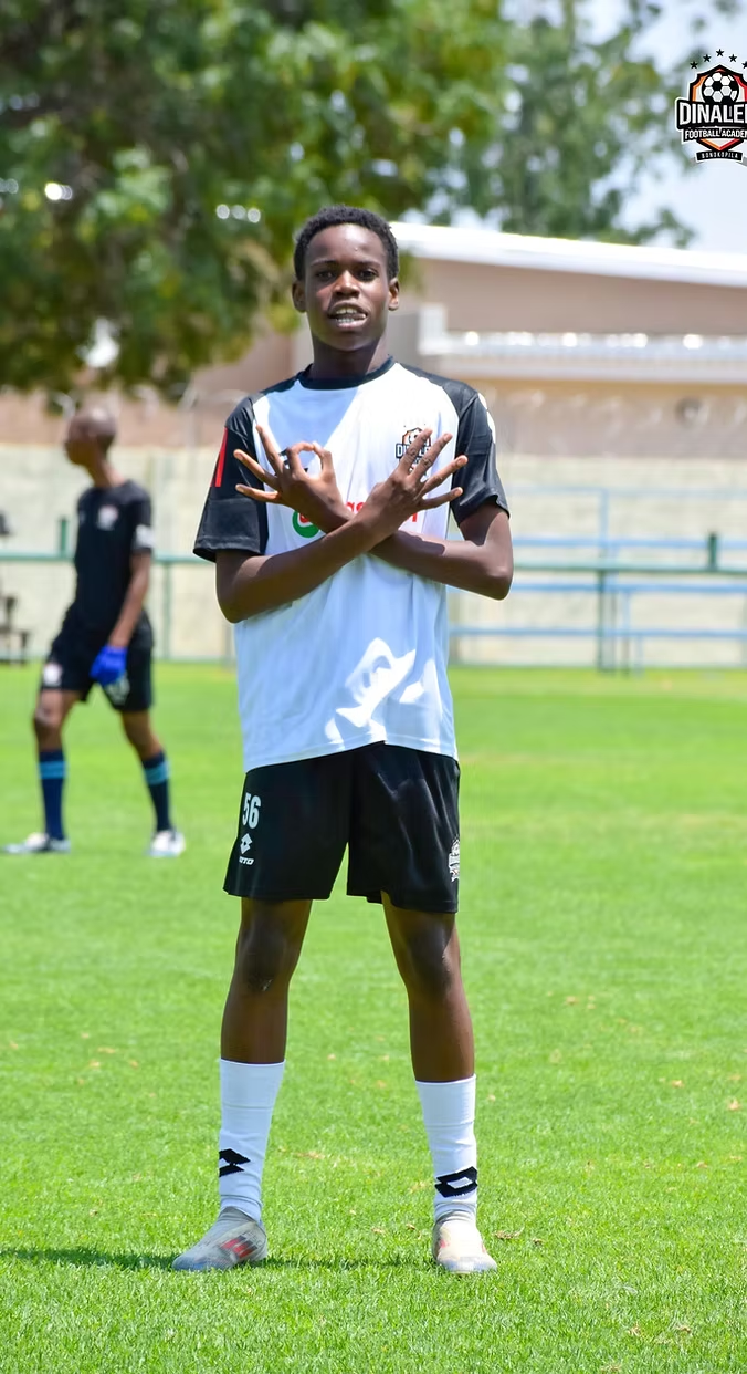 Dinaledi player celebrating on the pitch